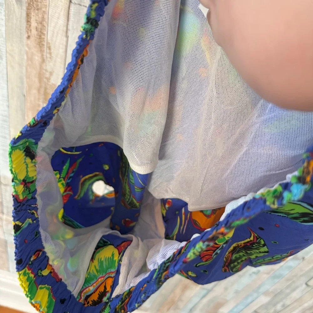 Versace Mare XS Vintage 90s Colorful Floral Shorts Swim Trunks Beach 3.5” Inseam